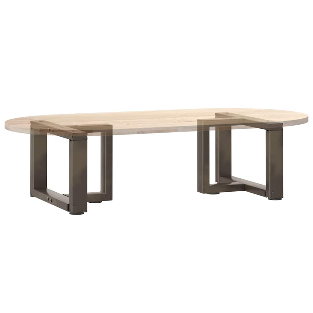 Black Steel T-Shaped Coffee Table Legs 2pcs 40x25x(30-31) cm