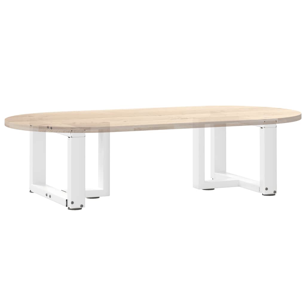 White T-Shaped Steel Coffee Table Legs 2pcs, Adjustable Height