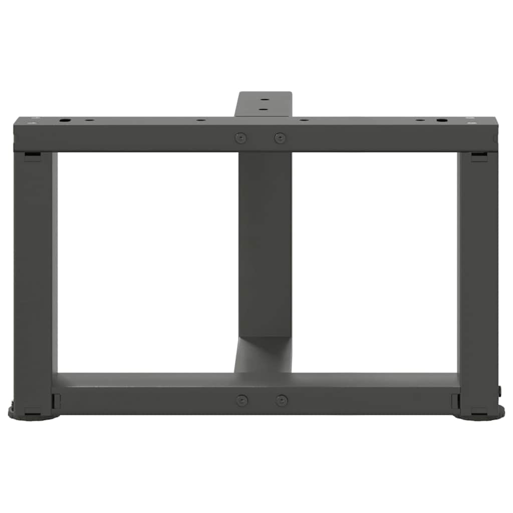 T-Shaped Anthracite Steel Coffee Table Legs 2pcs, Adjustable 50x25x30cm