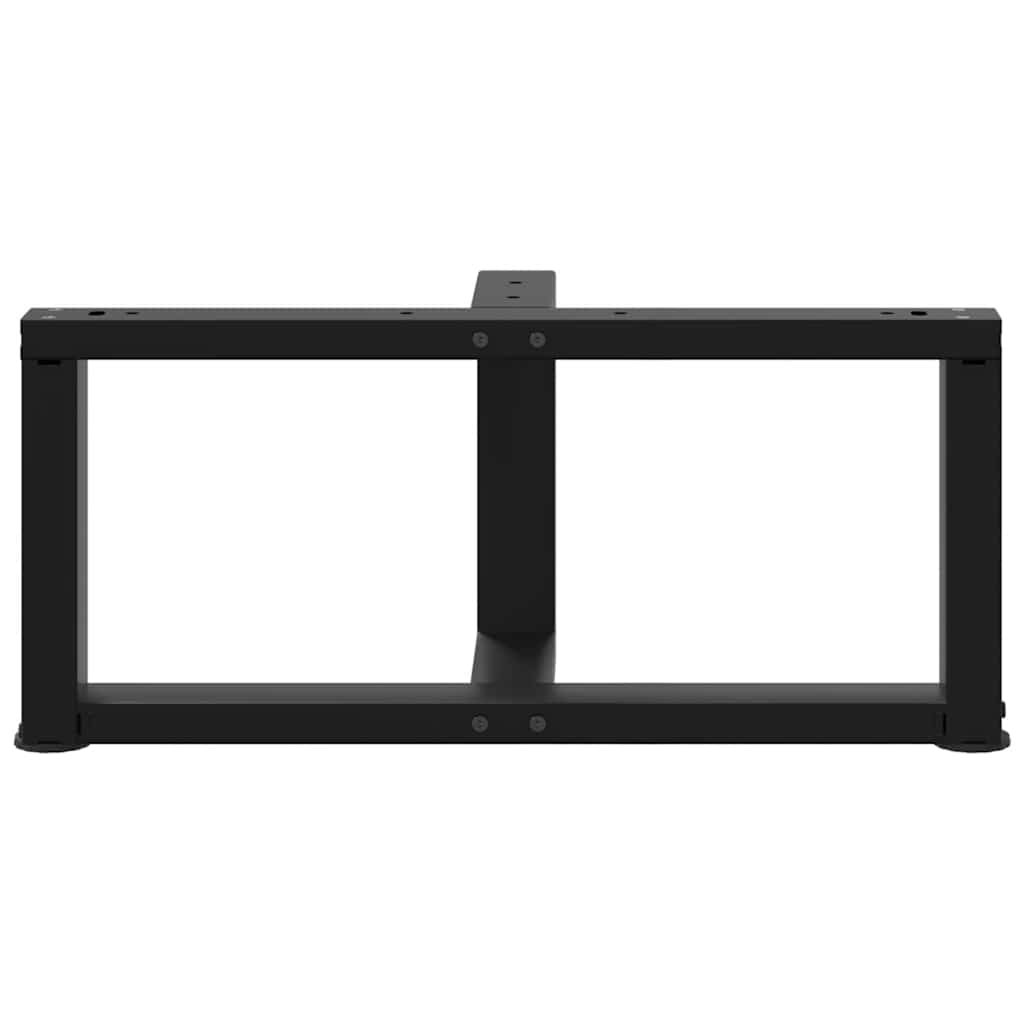 Black T-Shaped Steel Coffee Table Legs, 2 pcs, Adjustable Height