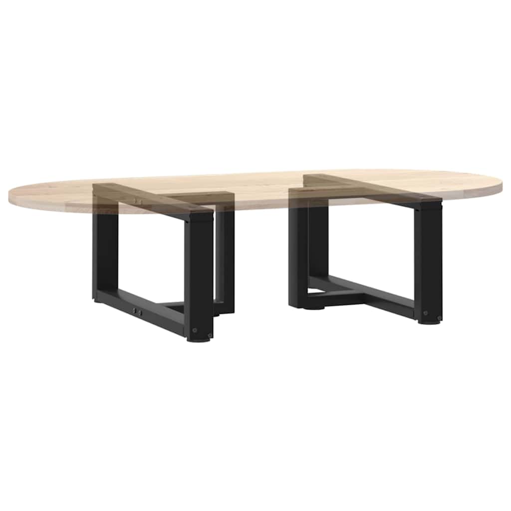 Black T-Shaped Steel Coffee Table Legs, 2 pcs, Adjustable Height