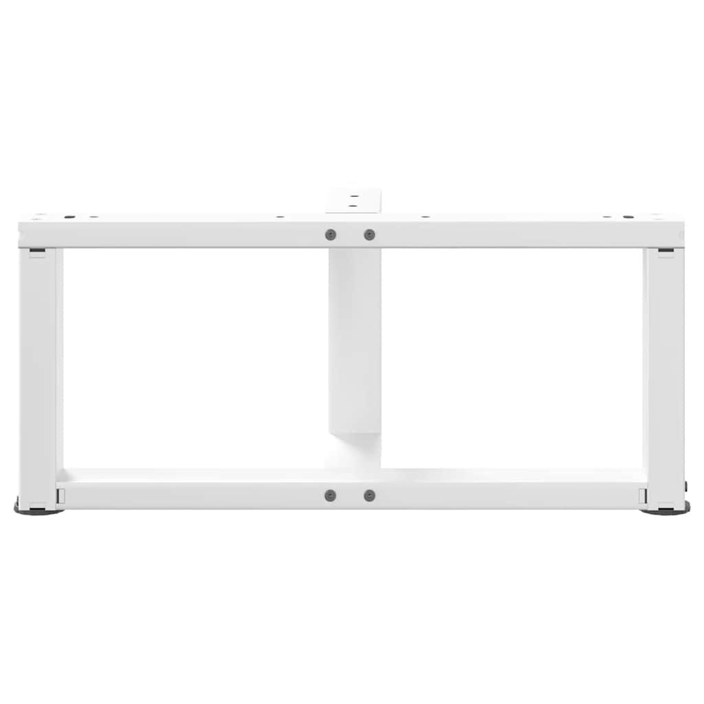 White Steel T-Shaped Coffee Table Legs, 2 pcs, 60x25x(30-31) cm