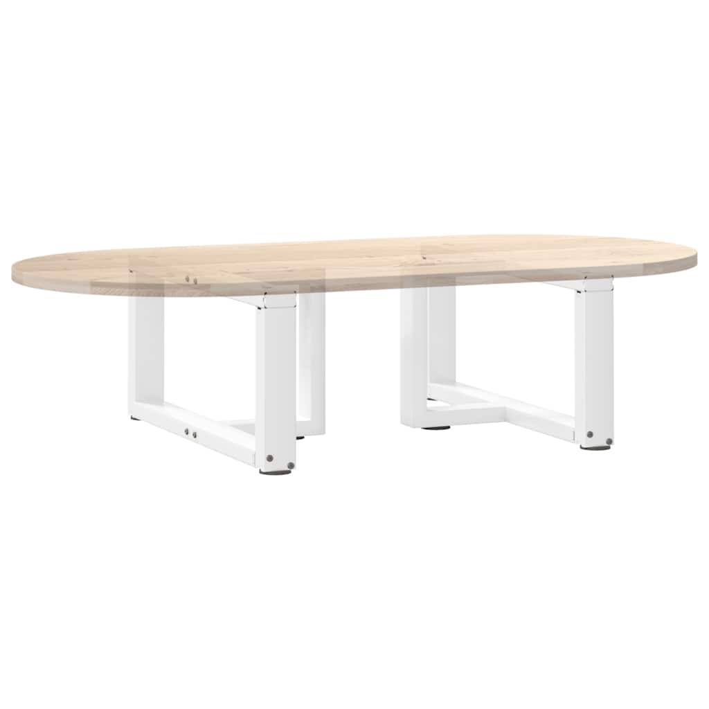 White Steel T-Shaped Coffee Table Legs, 2 pcs, 60x25x(30-31) cm