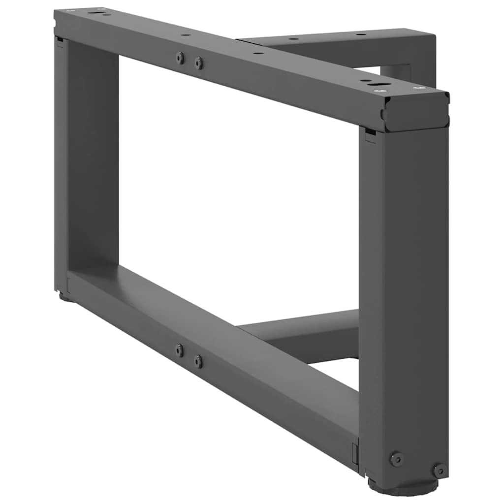 Anthracite Steel T-Shaped Coffee Table Legs 2 Pcs, Adjustable 60x25 cm
