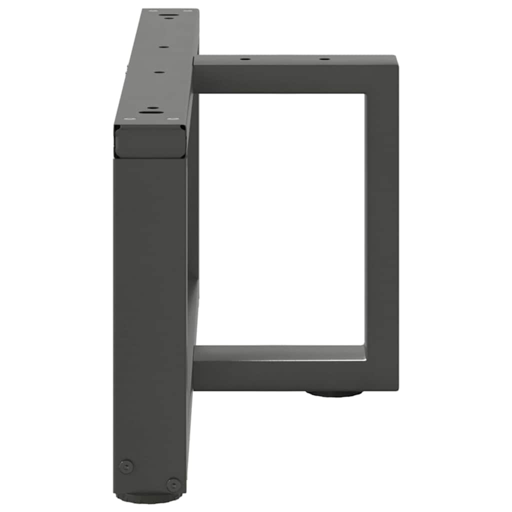Anthracite Steel T-Shaped Coffee Table Legs 2 Pcs, Adjustable 60x25 cm