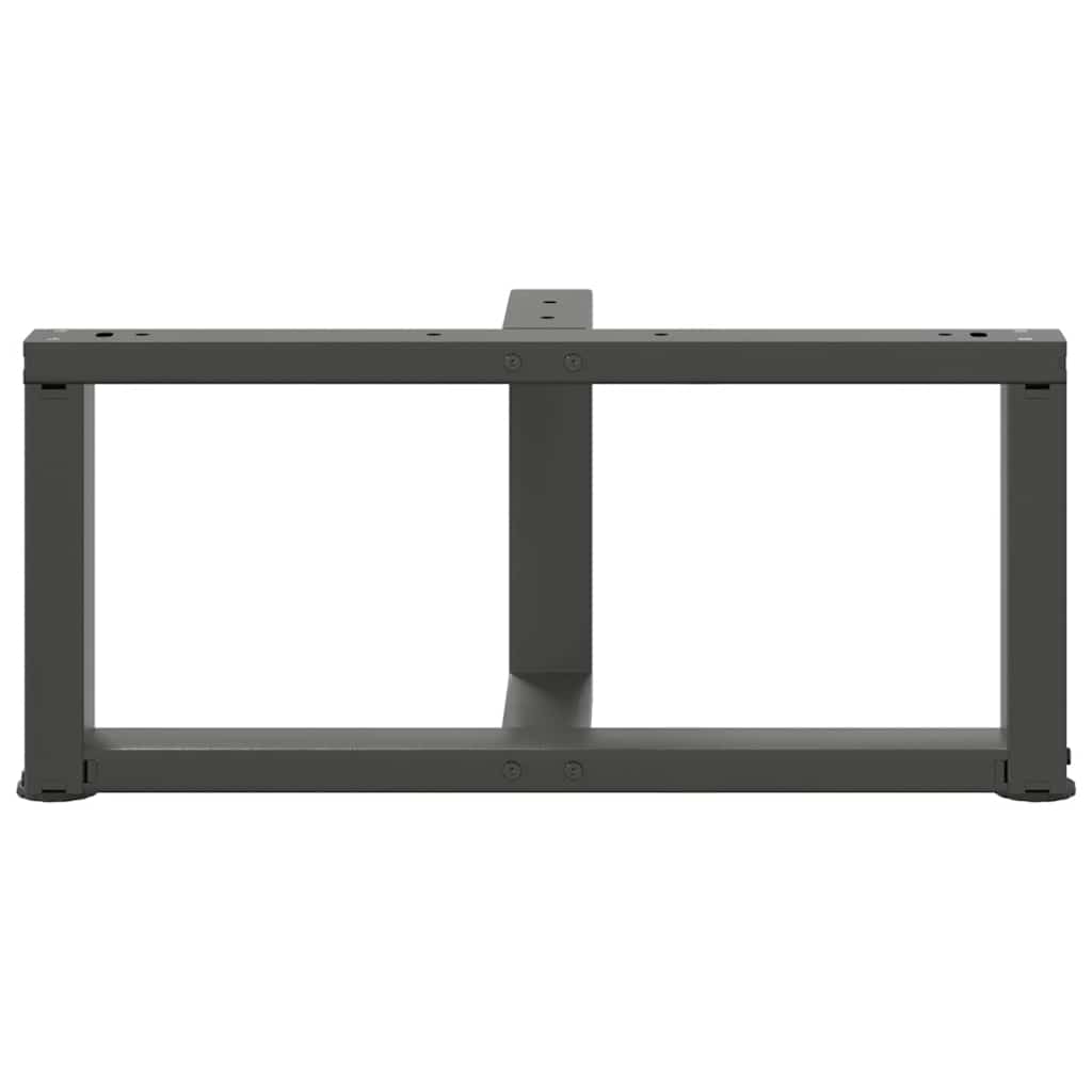 Anthracite Steel T-Shaped Coffee Table Legs 2 Pcs, Adjustable 60x25 cm