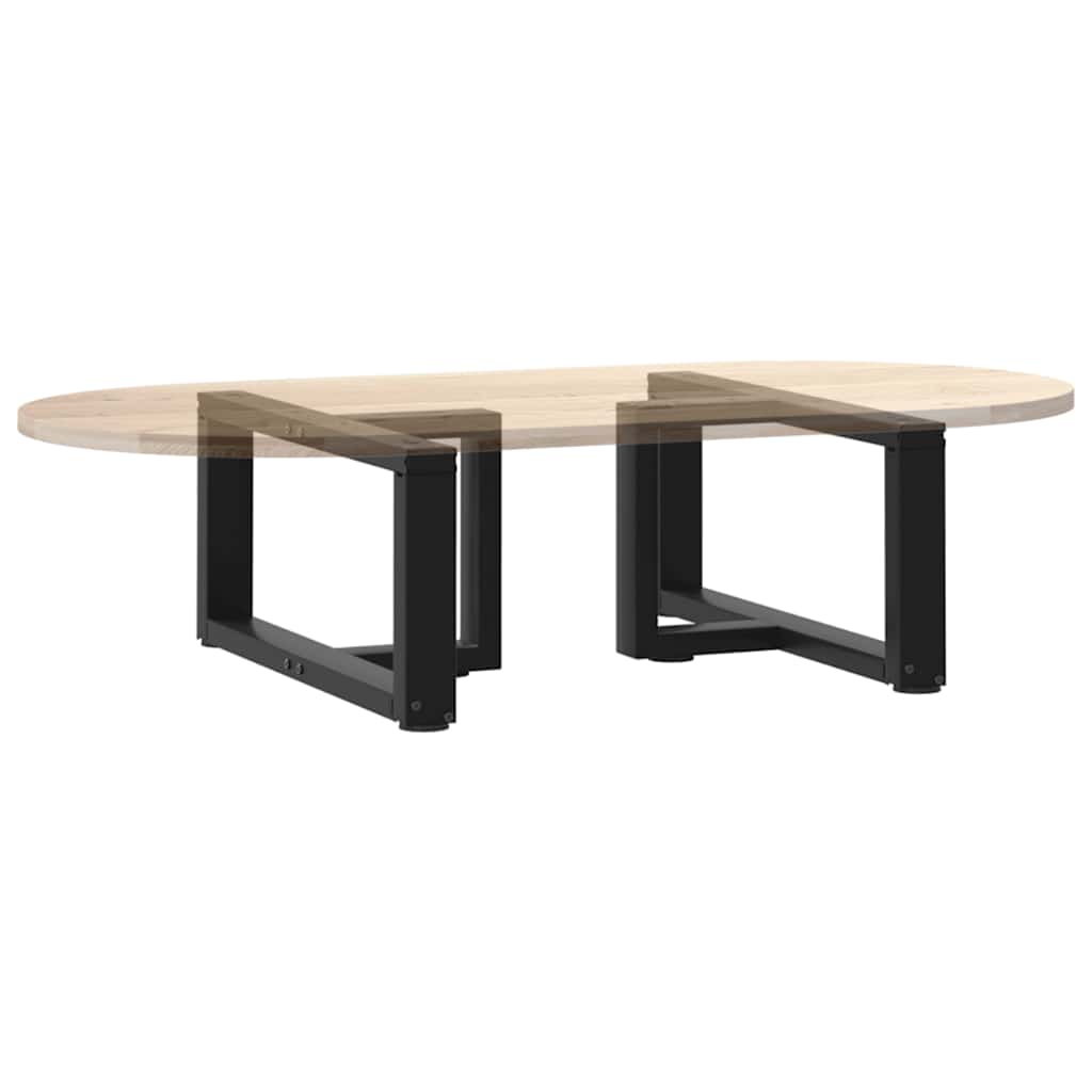 Modern Black Steel T-Shaped Coffee Table Legs, 2 Pack, Adjustable Height