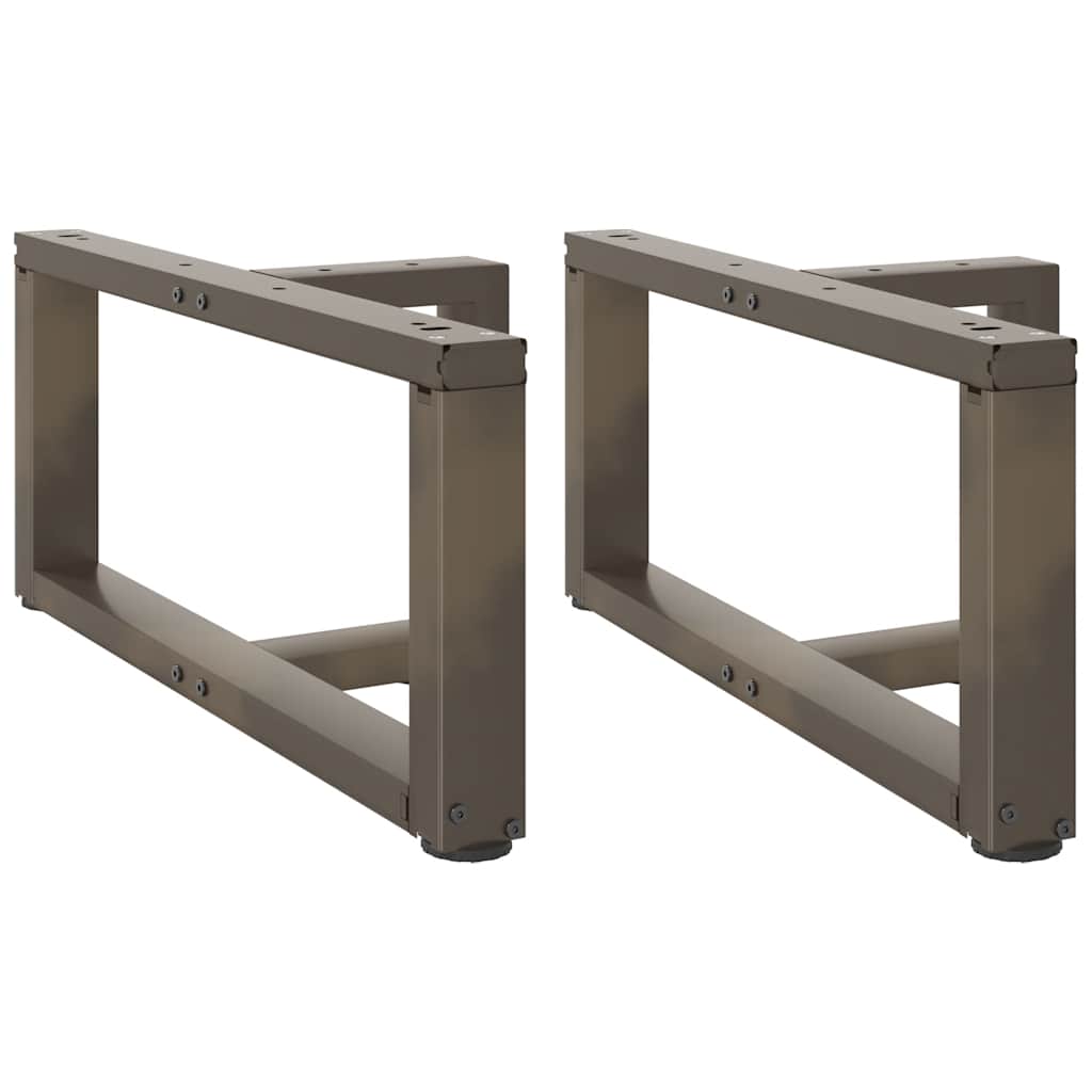 Black Steel T-Shaped Coffee Table Legs 2 pcs, Adjustable 70x25 cm