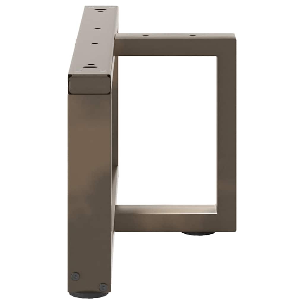 Black Steel T-Shaped Coffee Table Legs 2 pcs, Adjustable 70x25 cm