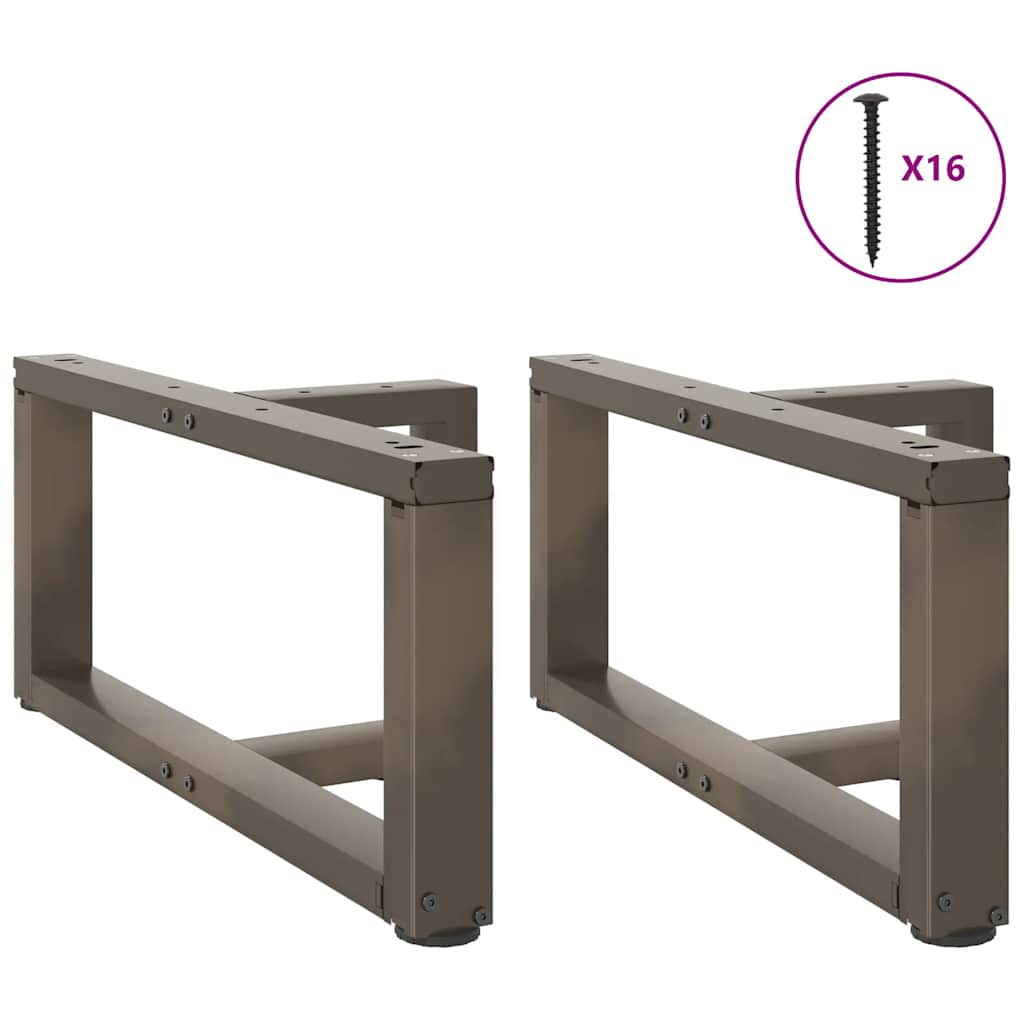 Black Steel T-Shaped Coffee Table Legs 2 pcs, Adjustable 70x25 cm
