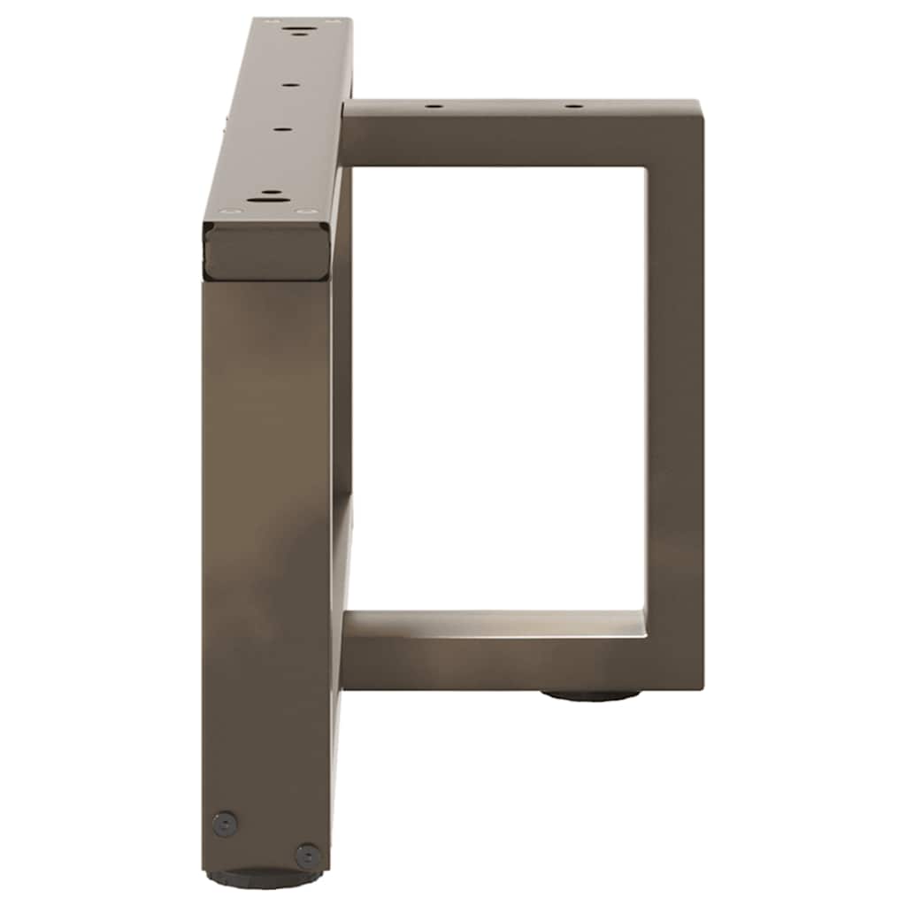 Black Steel T-Shaped Coffee Table Legs 2 pcs, Adjustable 70x25 cm