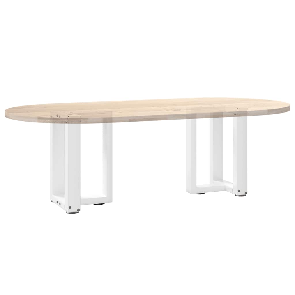 Steel T-Shaped Coffee Table Legs, White, Adjustable Height, 2 Pcs