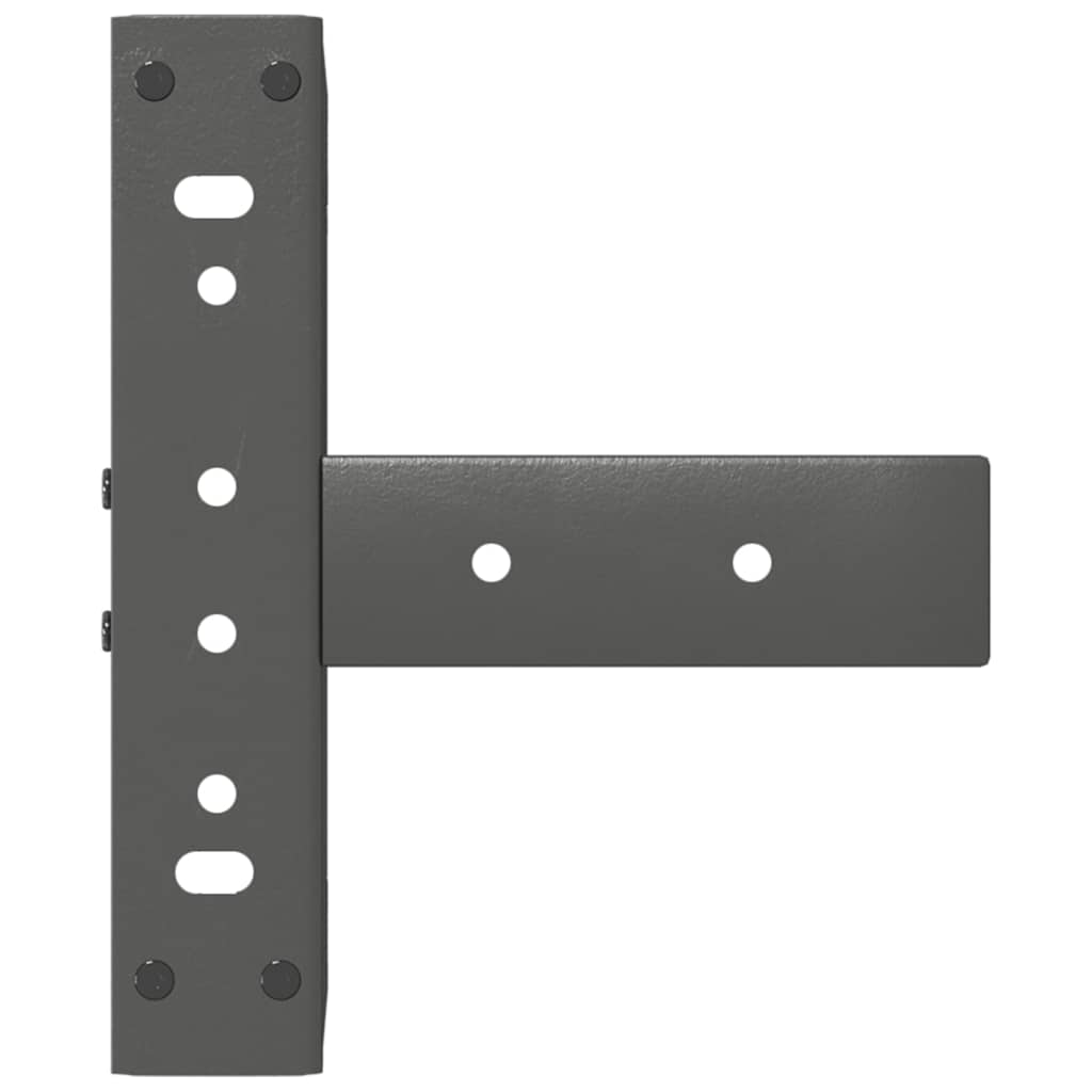 Anthracite Steel T-Shaped Coffee Table Legs, 2 pcs, Adjustable Height
