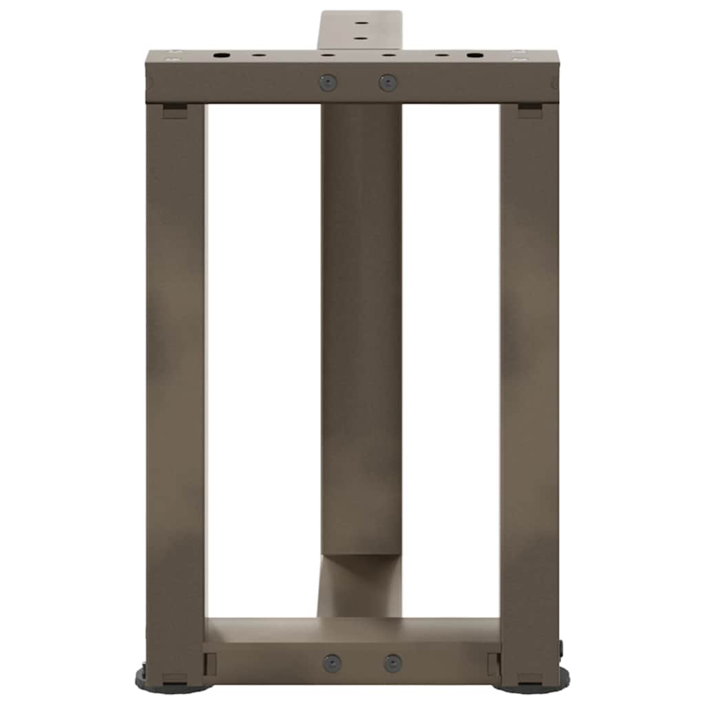 Black Steel T-Shaped Coffee Table Legs, 2 pcs, Adjustable 28x25 cm
