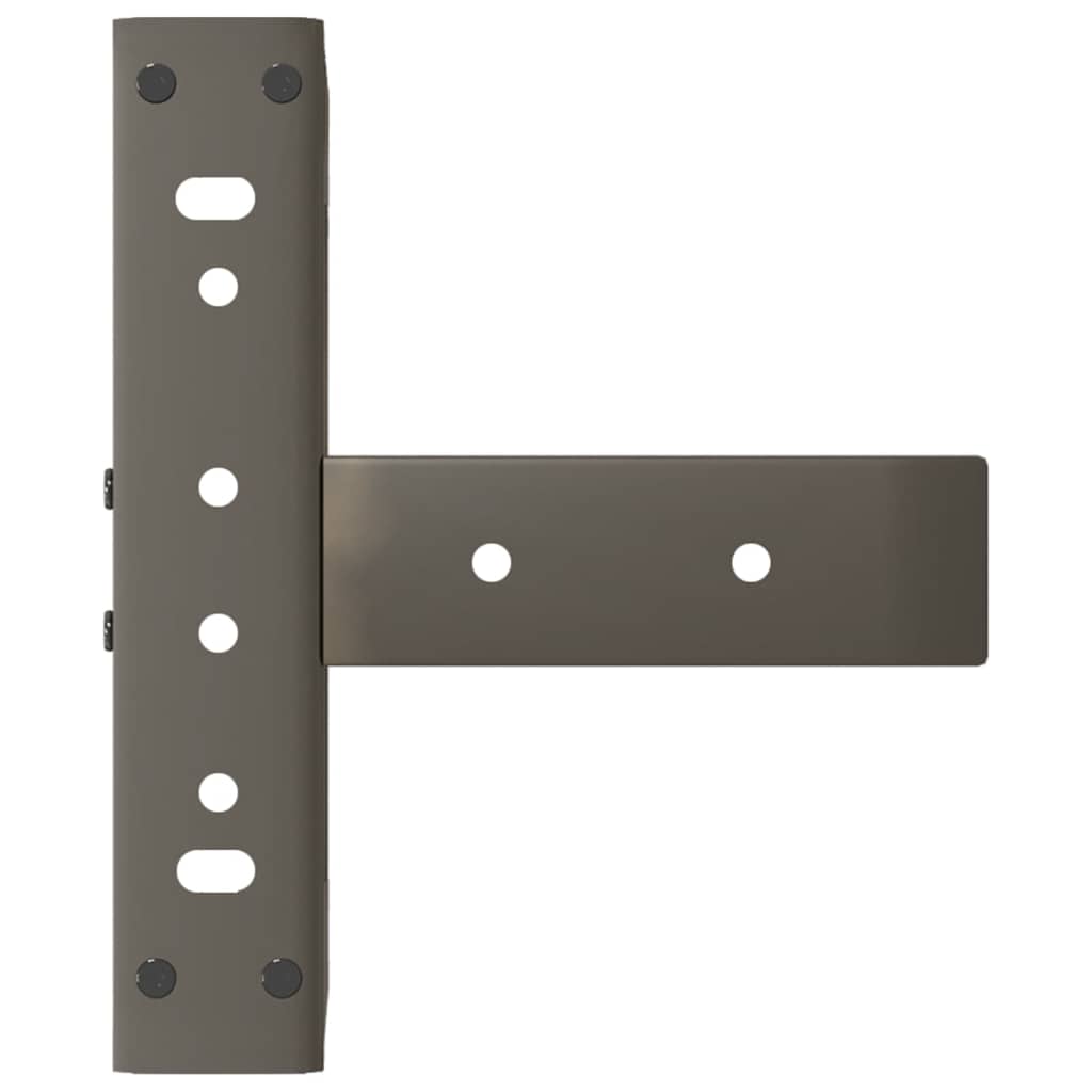 Black Steel T-Shaped Coffee Table Legs, 2 pcs, Adjustable 28x25 cm