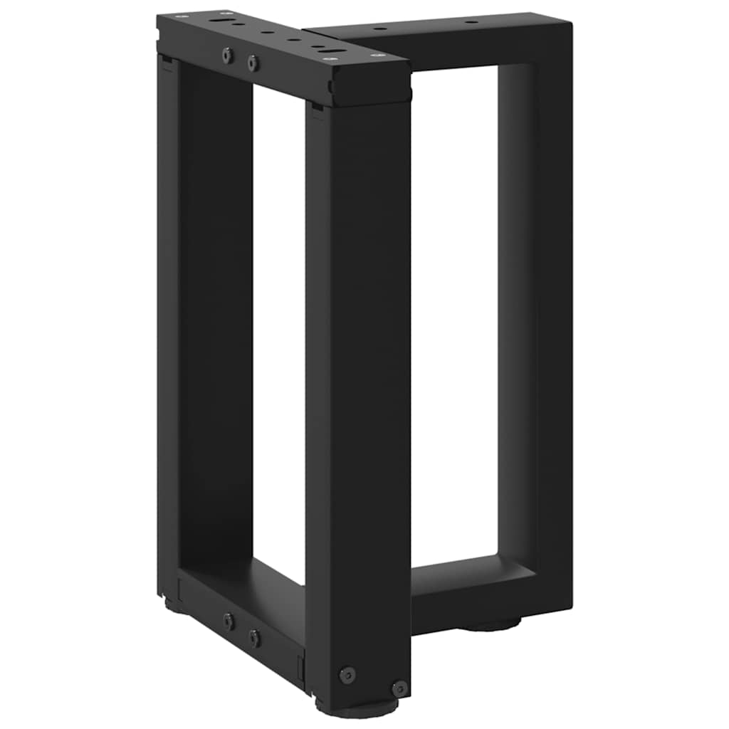 Black Steel T-Shaped Coffee Table Legs, 2 pcs, Adjustable 38-43 cm