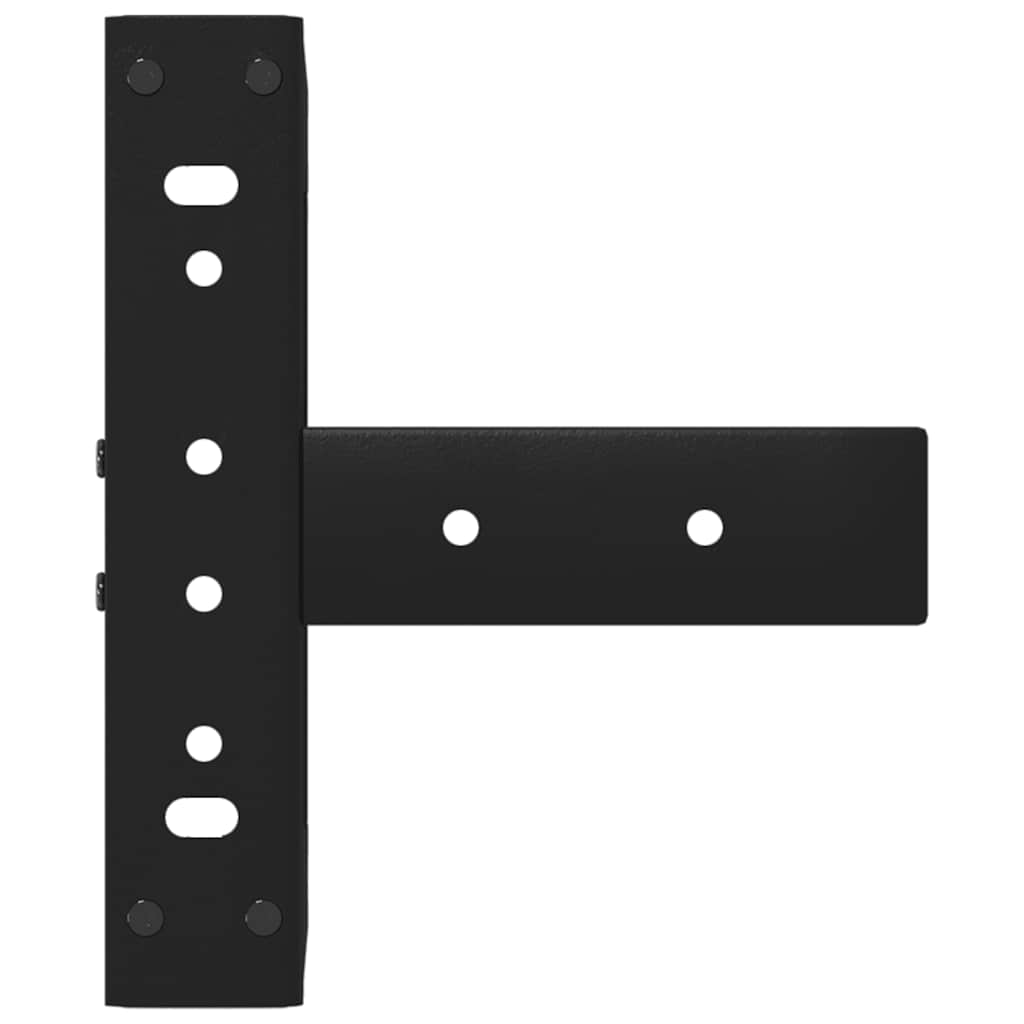 Black Steel T-Shaped Coffee Table Legs, 2 pcs, Adjustable 38-43 cm