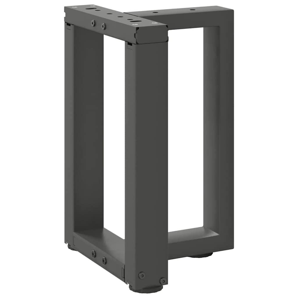 Anthracite Steel T-Shaped Coffee Table Legs 2pcs, Adjustable Height