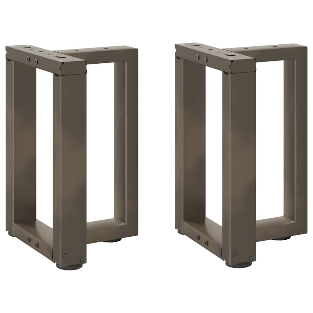 Black Steel T-Shaped Coffee Table Legs, 2 pcs, Adjustable 42-43 cm