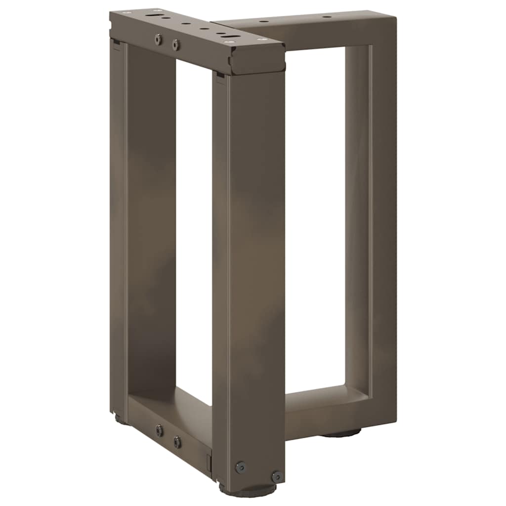 Black Steel T-Shaped Coffee Table Legs, 2 pcs, Adjustable 42-43 cm