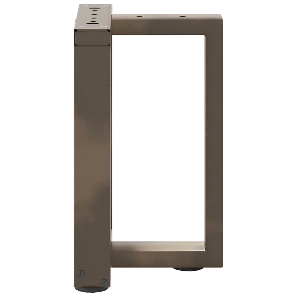 Black Steel T-Shaped Coffee Table Legs, 2 pcs, Adjustable 42-43 cm