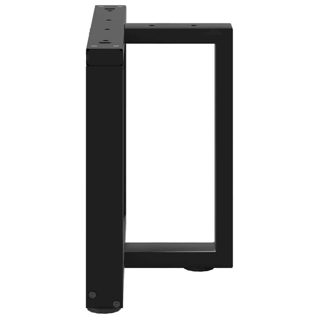 Black Steel T-Shaped Coffee Table Legs, 2 pcs, Adjustable 50x25x42 cm