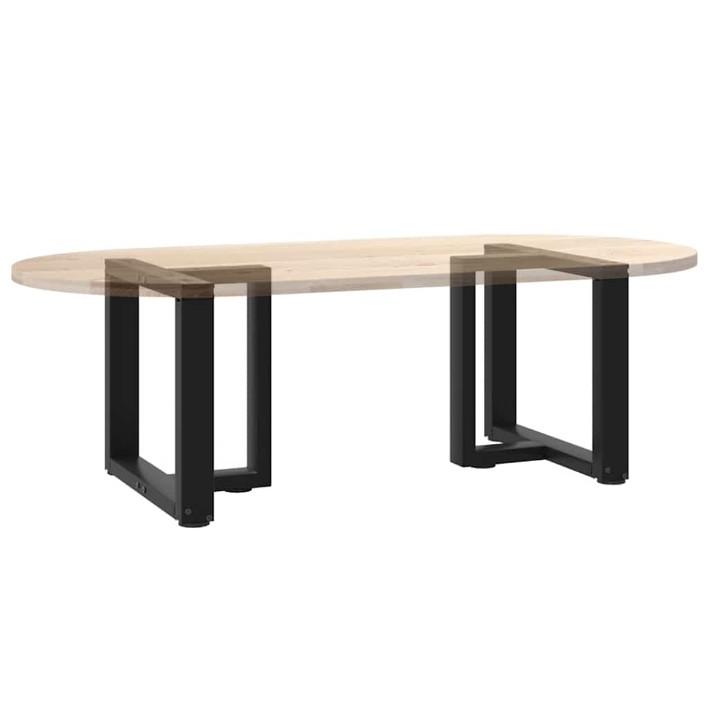 Black Steel T-Shaped Coffee Table Legs, 2 pcs, Adjustable 50x25x42 cm