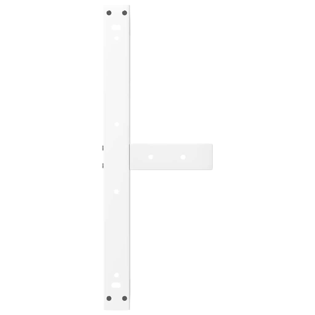 T-Shaped Steel Coffee Table Legs, White, Adjustable Height, 2pcs