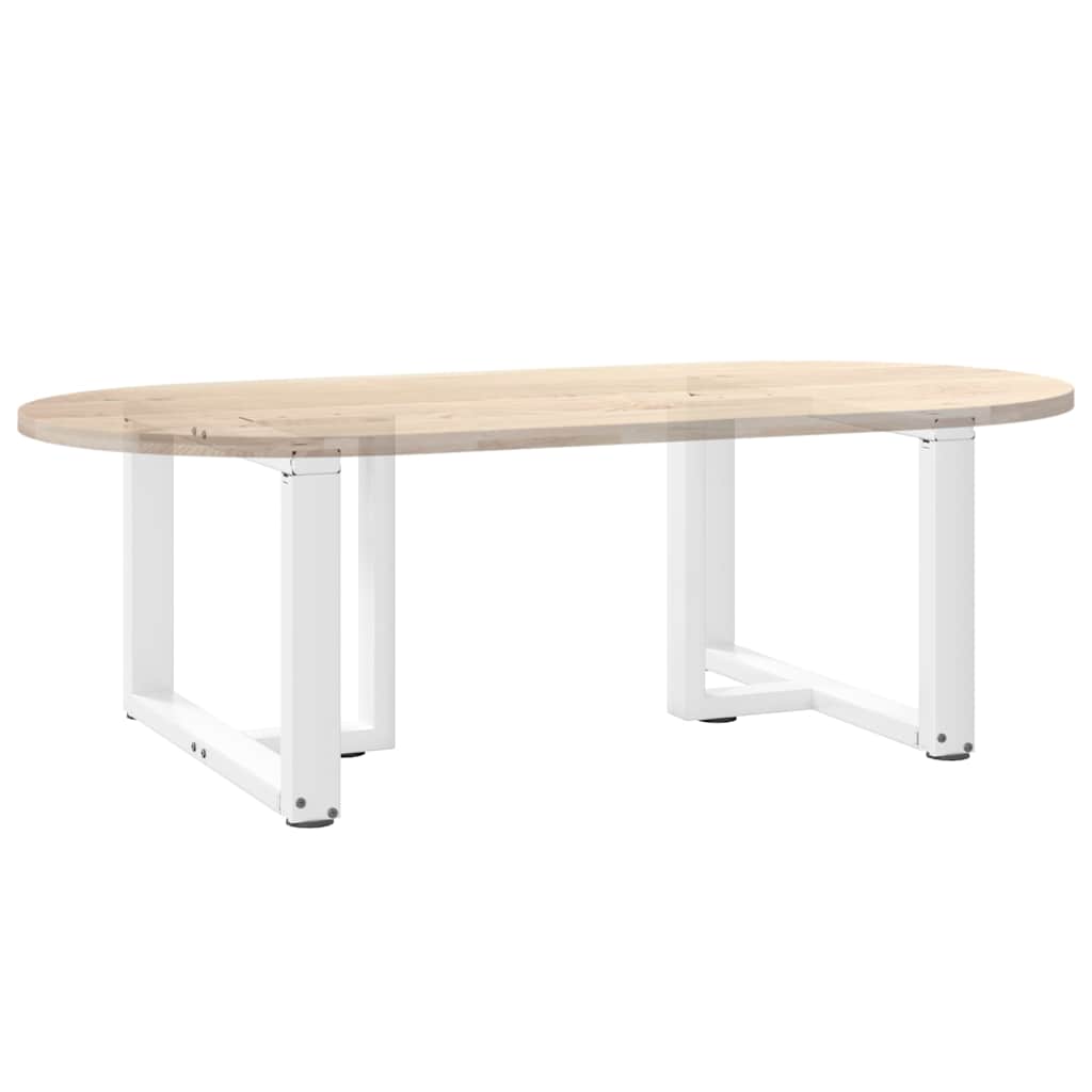 T-Shaped Steel Coffee Table Legs, White, Adjustable Height, 2pcs
