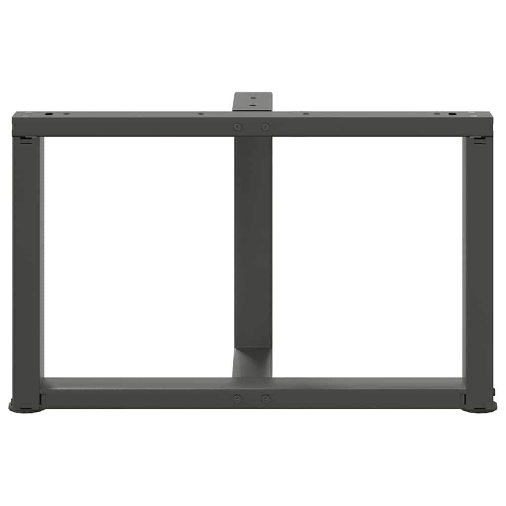 Anthracite Steel T-Shaped Coffee Table Legs 2 pcs 60x25x(42-43)cm