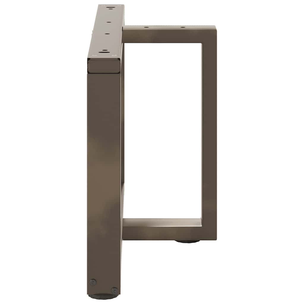 Black Steel T-Shaped Coffee Table Legs, 2 pcs, Adjustable Height