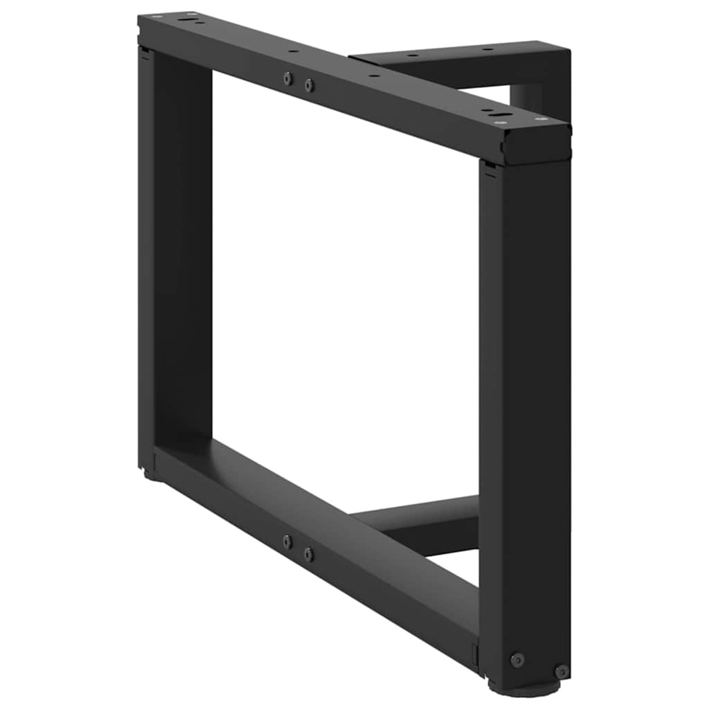 T-Shaped Black Steel Coffee Table Legs, Adjustable 70x25x(42-43) cm