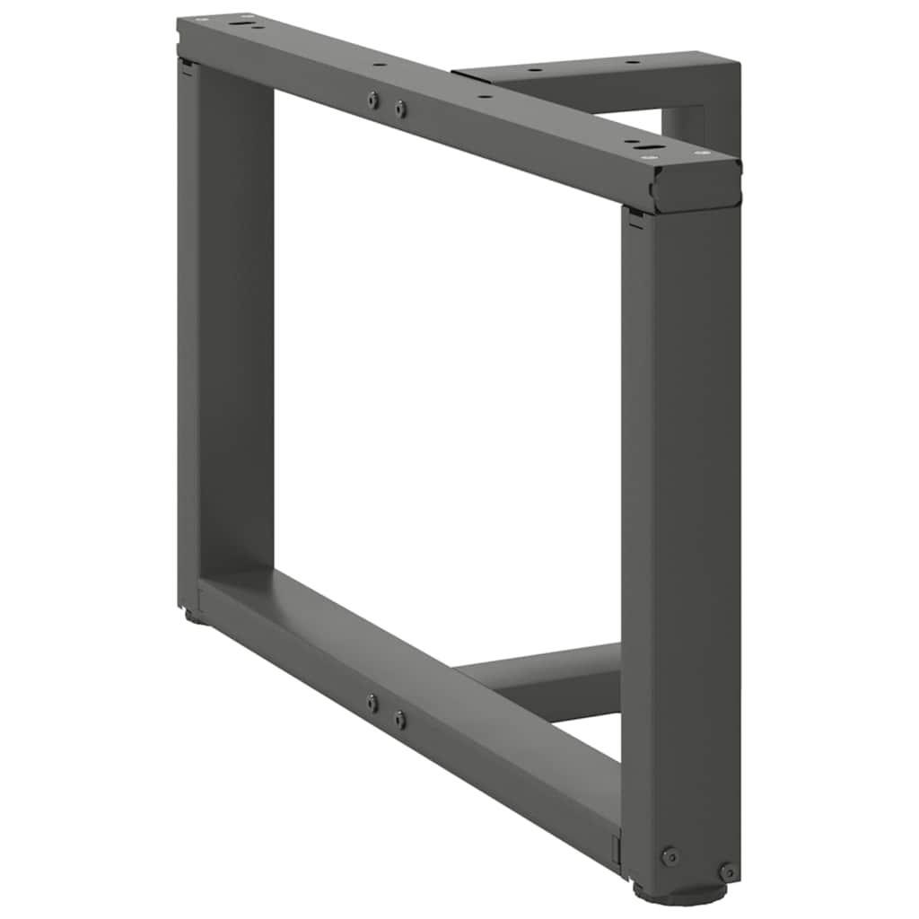 Anthracite Steel T-Shaped Coffee Table Legs 2pcs 70x25x(42-43) cm