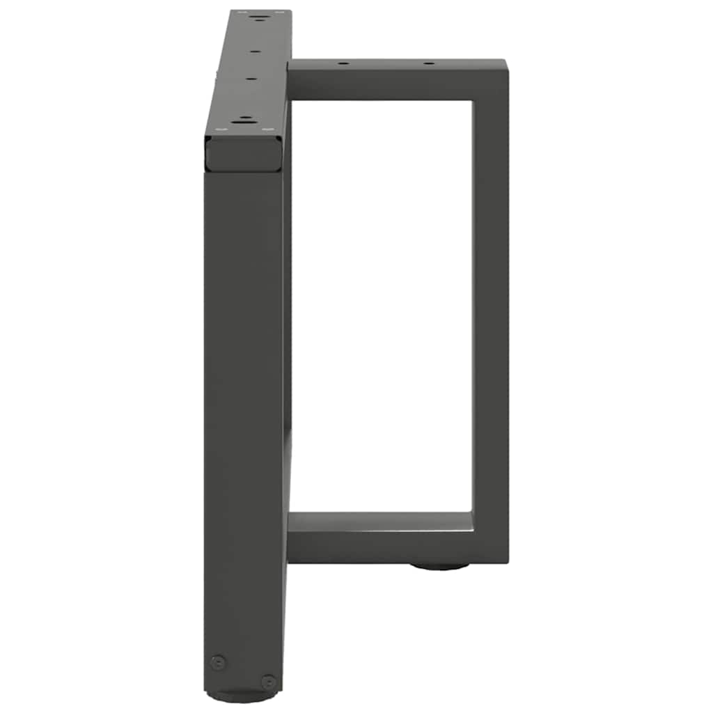 Anthracite Steel T-Shaped Coffee Table Legs 2pcs 70x25x(42-43) cm