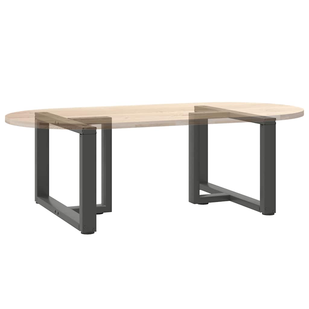 Anthracite Steel T-Shaped Coffee Table Legs 2pcs 70x25x(42-43) cm