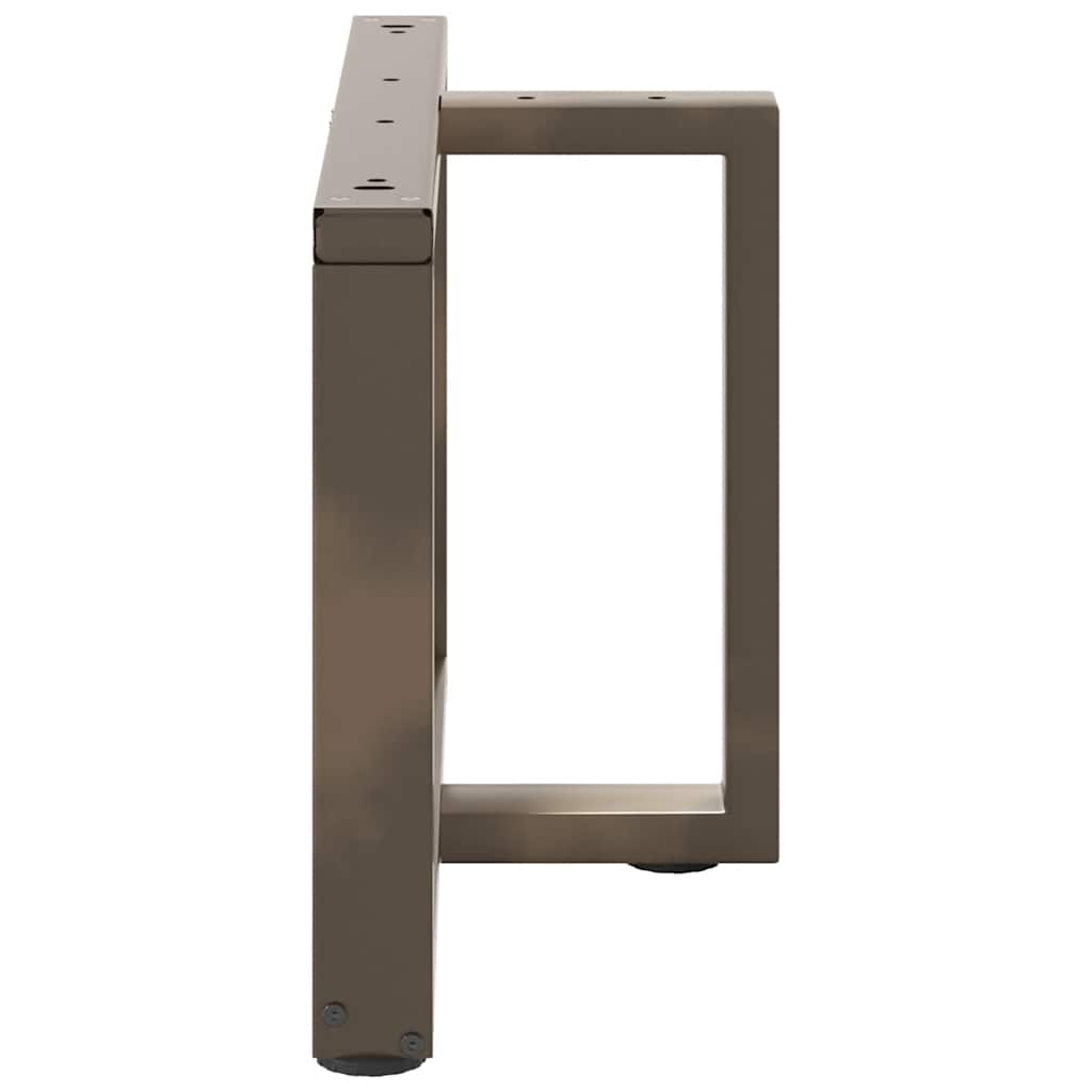 Black Steel T-Shaped Coffee Table Legs, 2 Pcs, Adjustable Height