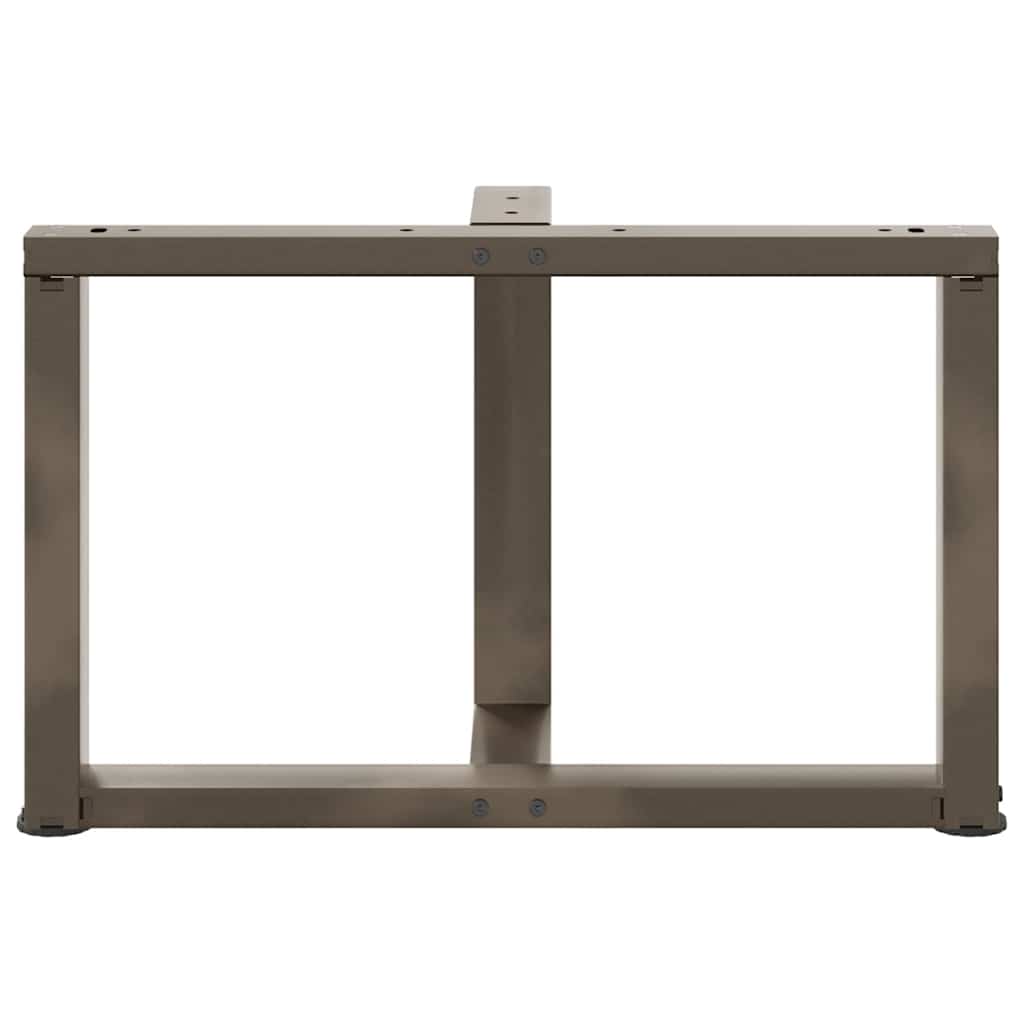 Black Steel T-Shaped Coffee Table Legs, 2 Pcs, Adjustable Height
