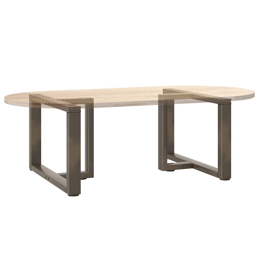 Black Steel T-Shaped Coffee Table Legs, 2 Pcs, Adjustable Height