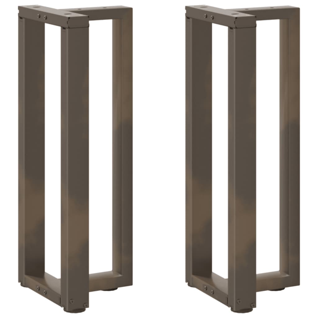 Black Steel T-Shaped Console Table Legs 2pcs Adjustable 25x28x72-73cm
