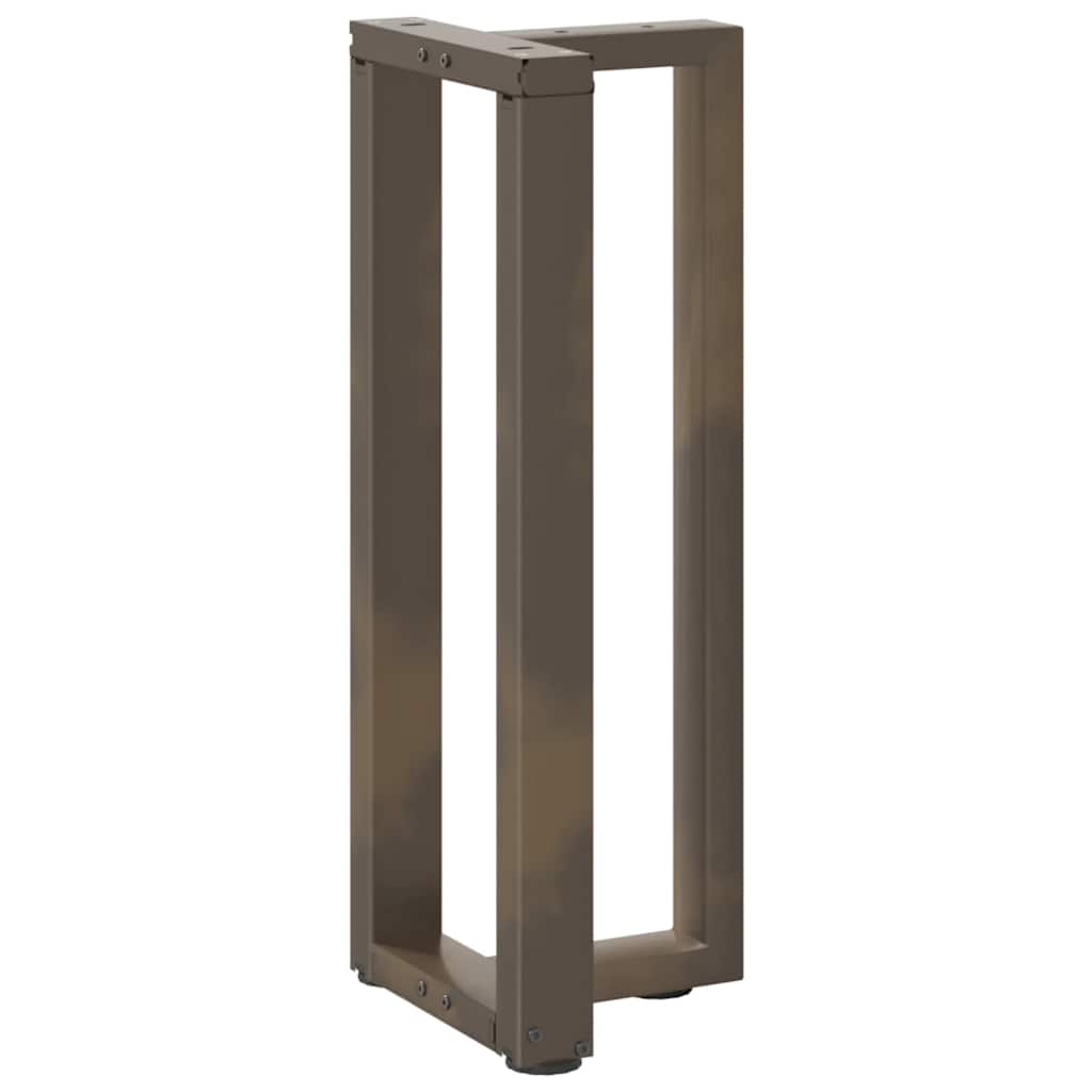 Black Steel T-Shaped Console Table Legs 2pcs Adjustable 25x28x72-73cm