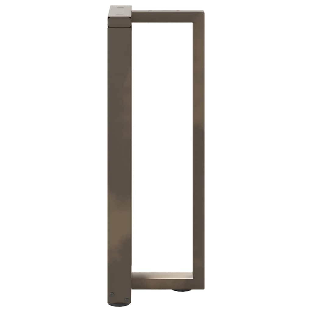 Black Steel T-Shaped Console Table Legs 2pcs Adjustable 25x28x72-73cm