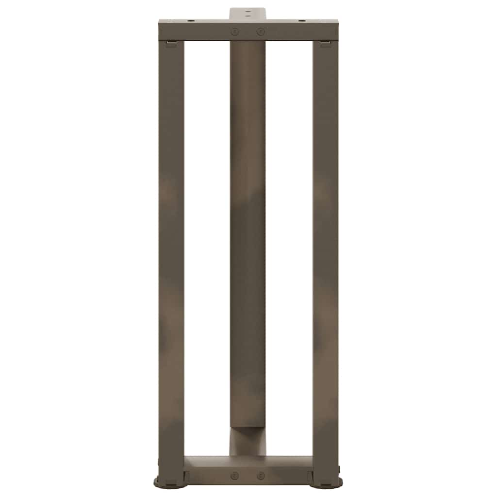 Black Steel T-Shaped Console Table Legs 2pcs Adjustable 25x28x72-73cm