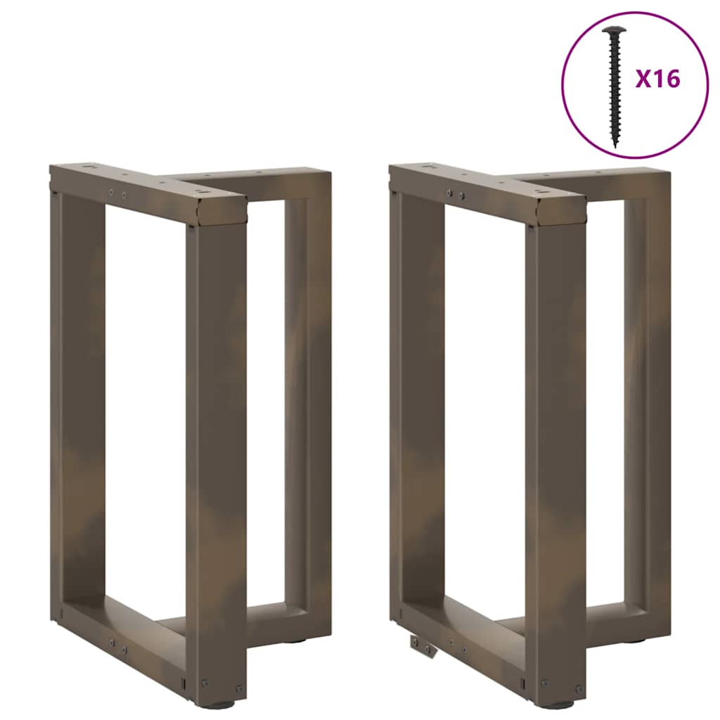 Adjustable Steel T-Shaped Dining Table Legs, Black, Set of 2