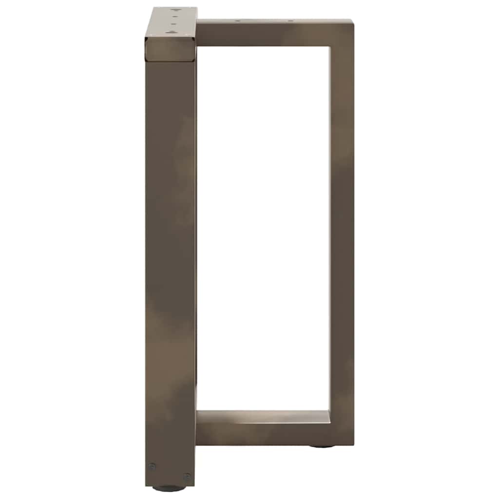 Adjustable Steel T-Shaped Dining Table Legs, Black, Set of 2