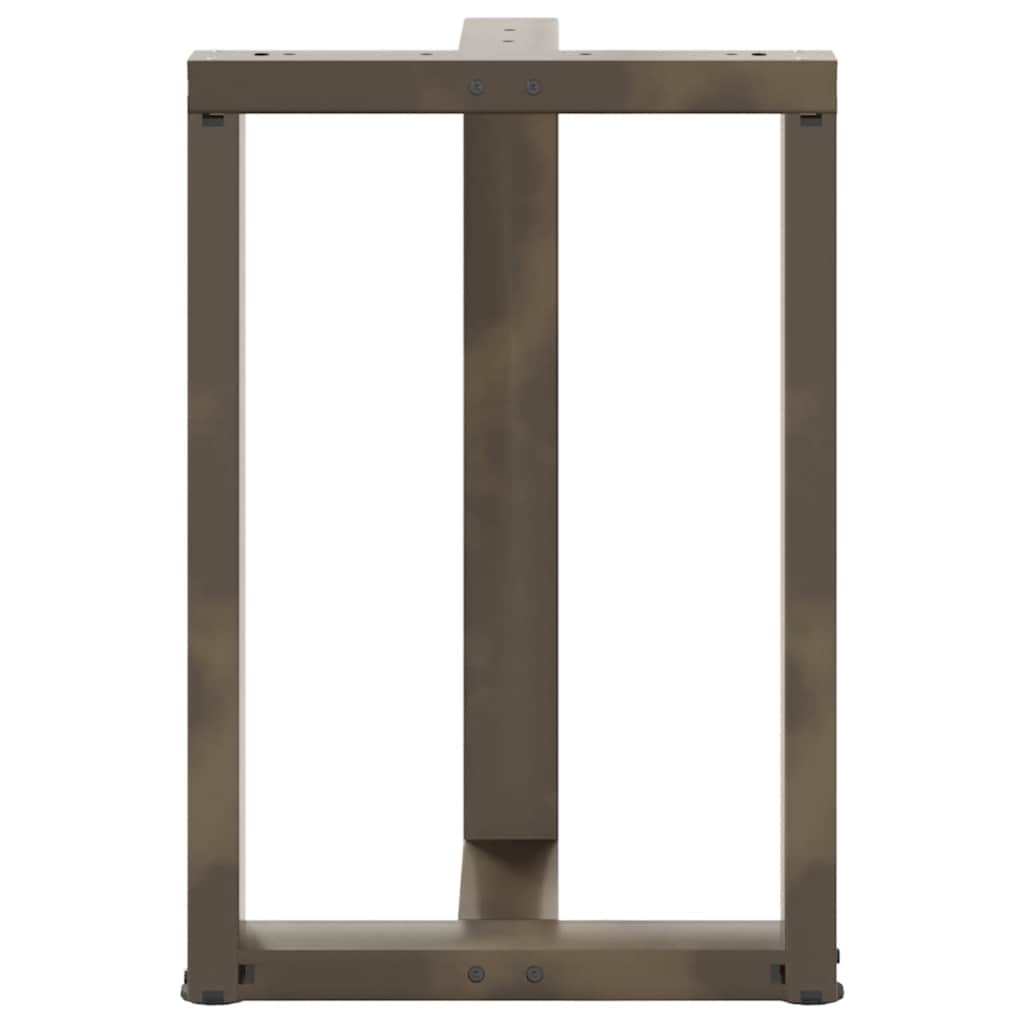 Adjustable Steel T-Shaped Dining Table Legs, Black, Set of 2
