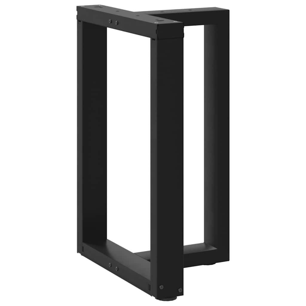 Black Steel T-Shaped Dining Table Legs - Adjustable 72-73 cm, 2 pcs