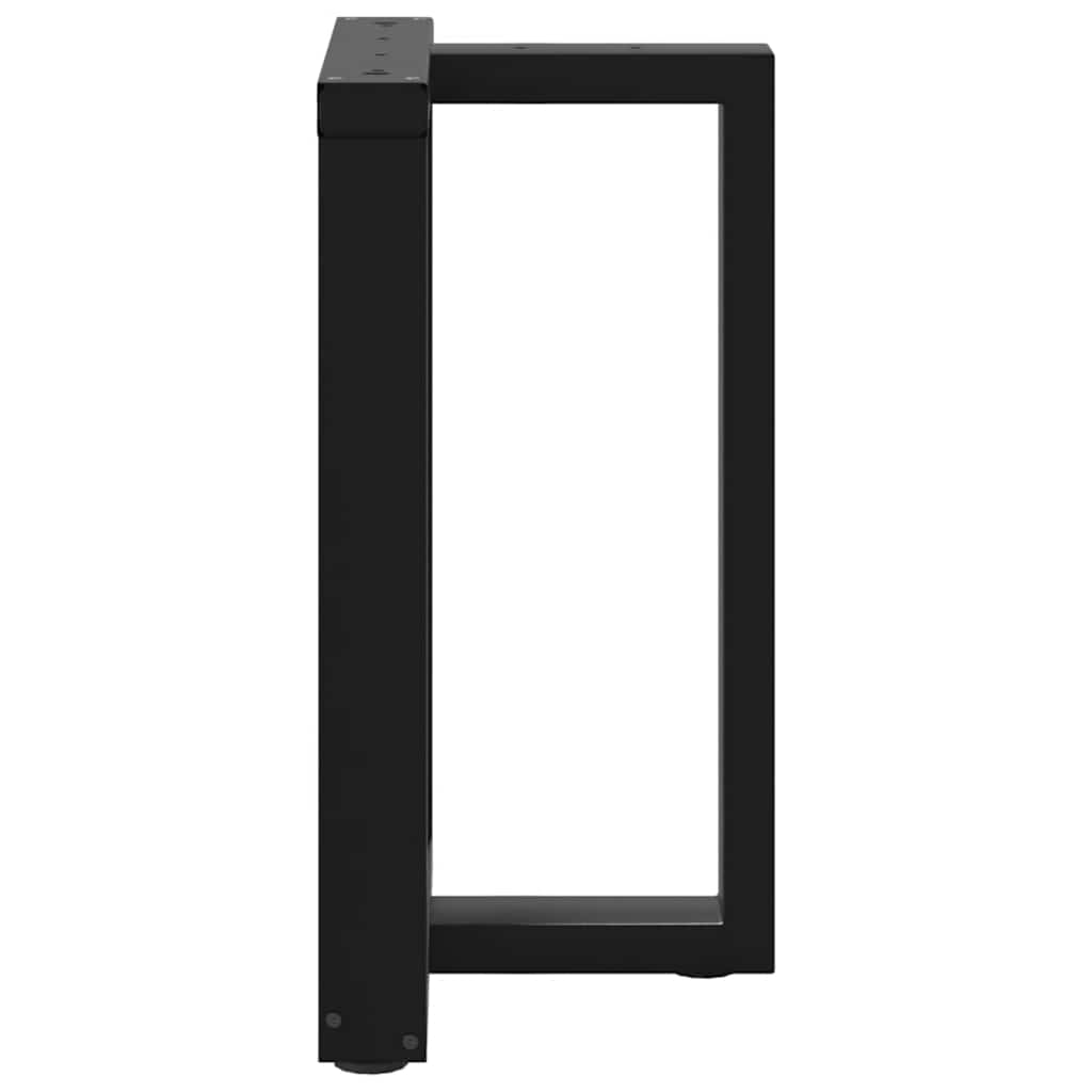 Black Steel T-Shaped Dining Table Legs - Adjustable 72-73 cm, 2 pcs