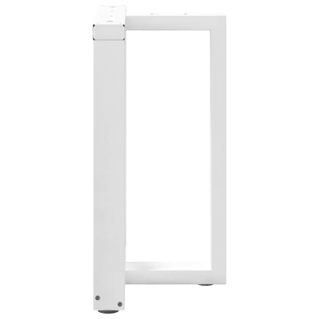 Dining Table Legs T-Shaped 2 pcs White 60x35x(72-73) cm Steel