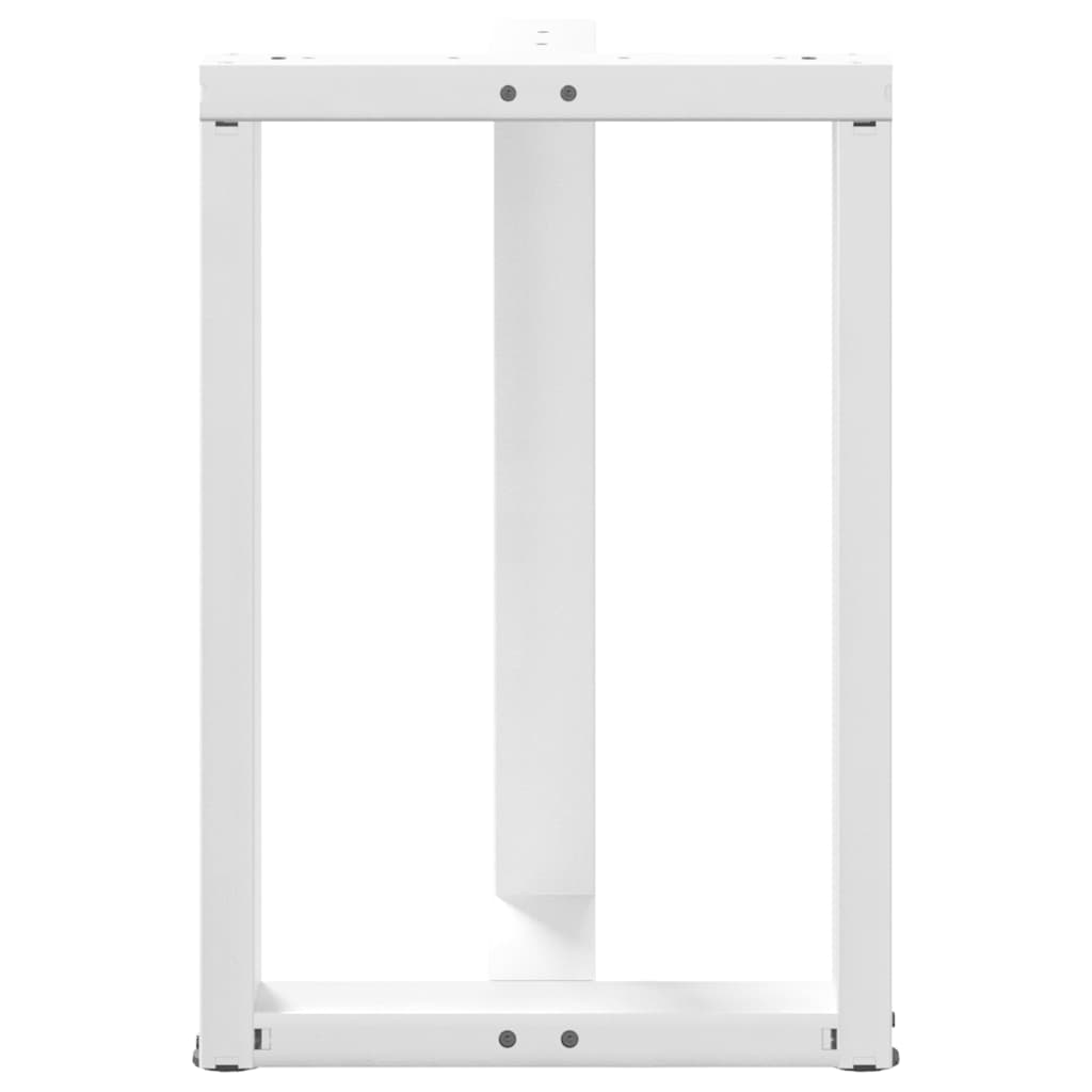 Dining Table Legs T-Shaped 2 pcs White 60x35x(72-73) cm Steel