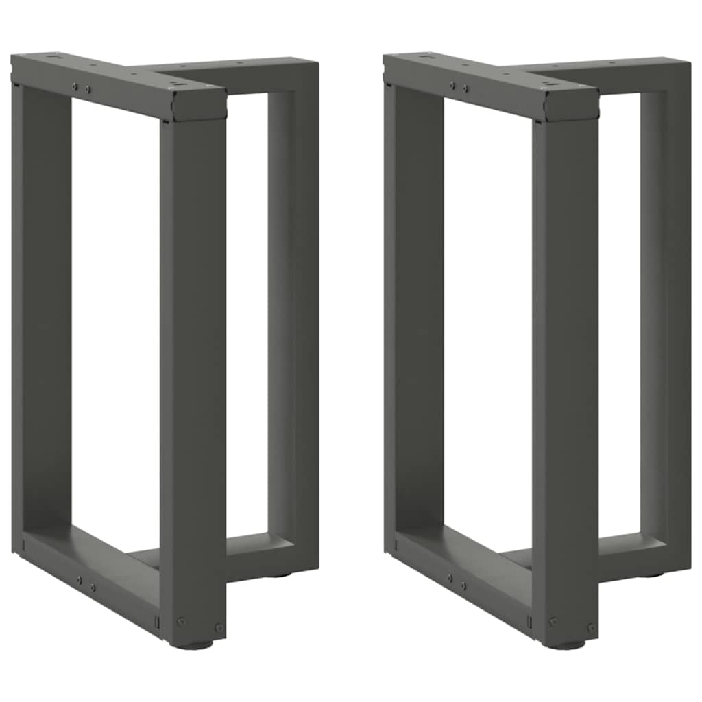 Anthracite Steel T-Shaped Dining Table Legs 2 pcs, Adjustable Height